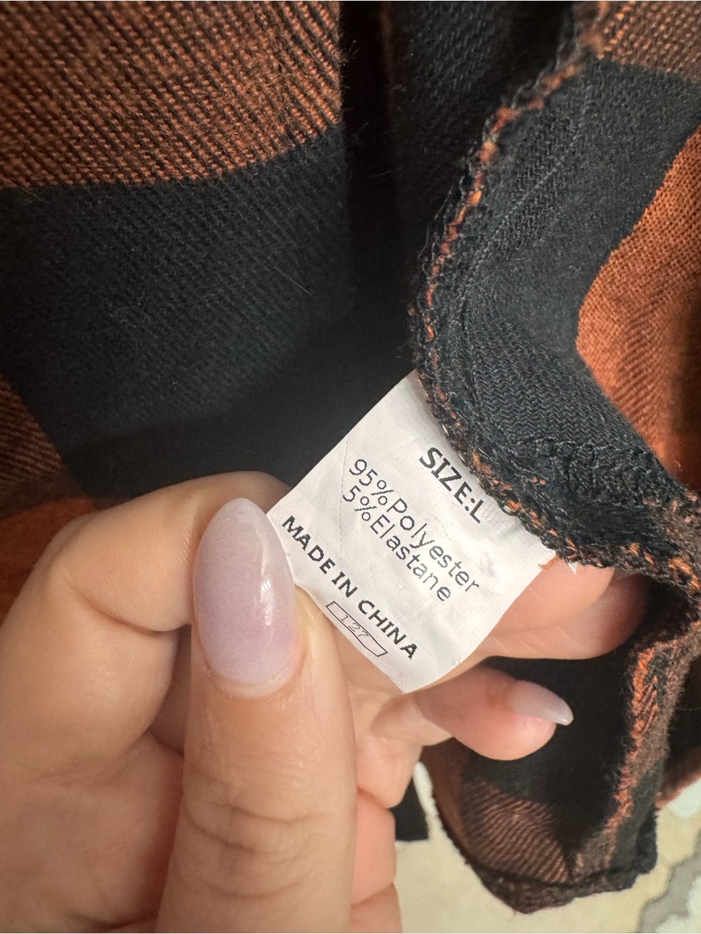 <EVALESS> Color Block Plaid Shacket Jacket - Picture 5 of 5
